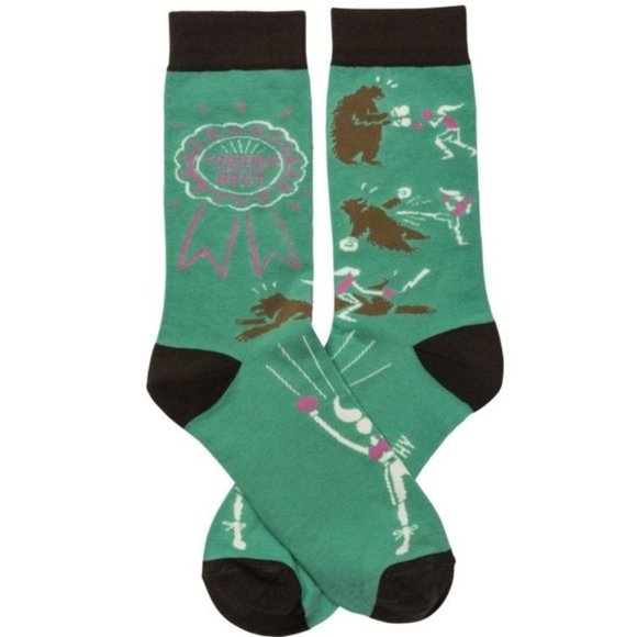 Primitives by Kathy Novelty Socks -Tougher Than the Rest Crew Socks - Picture 1 of 1